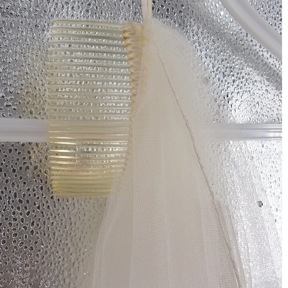 NWT Cathedral Wedding Veil Crystal Rhinestone‎ Ivory